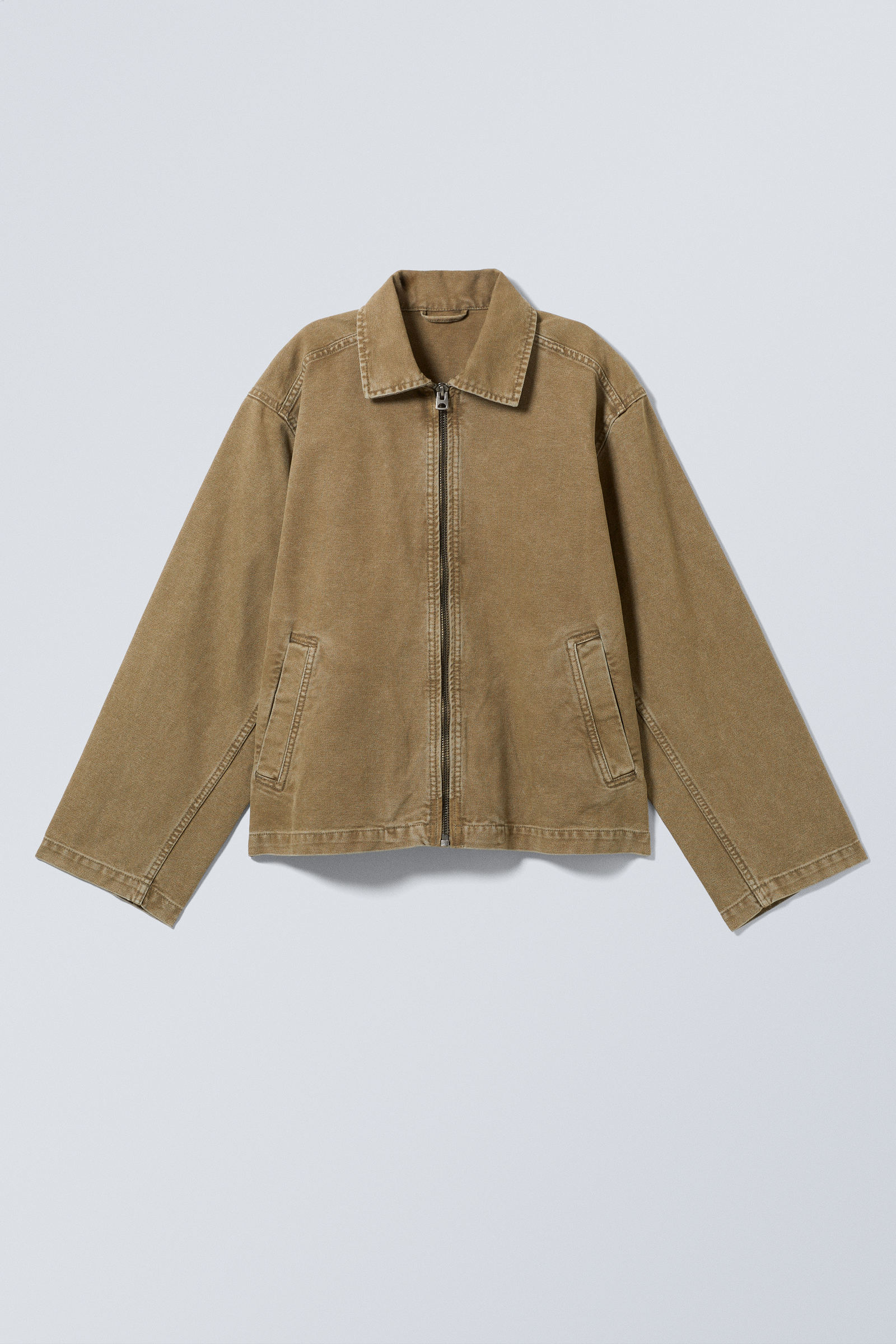fitted corduroy zip-up jacket - Dusty Mole | Weekday CH