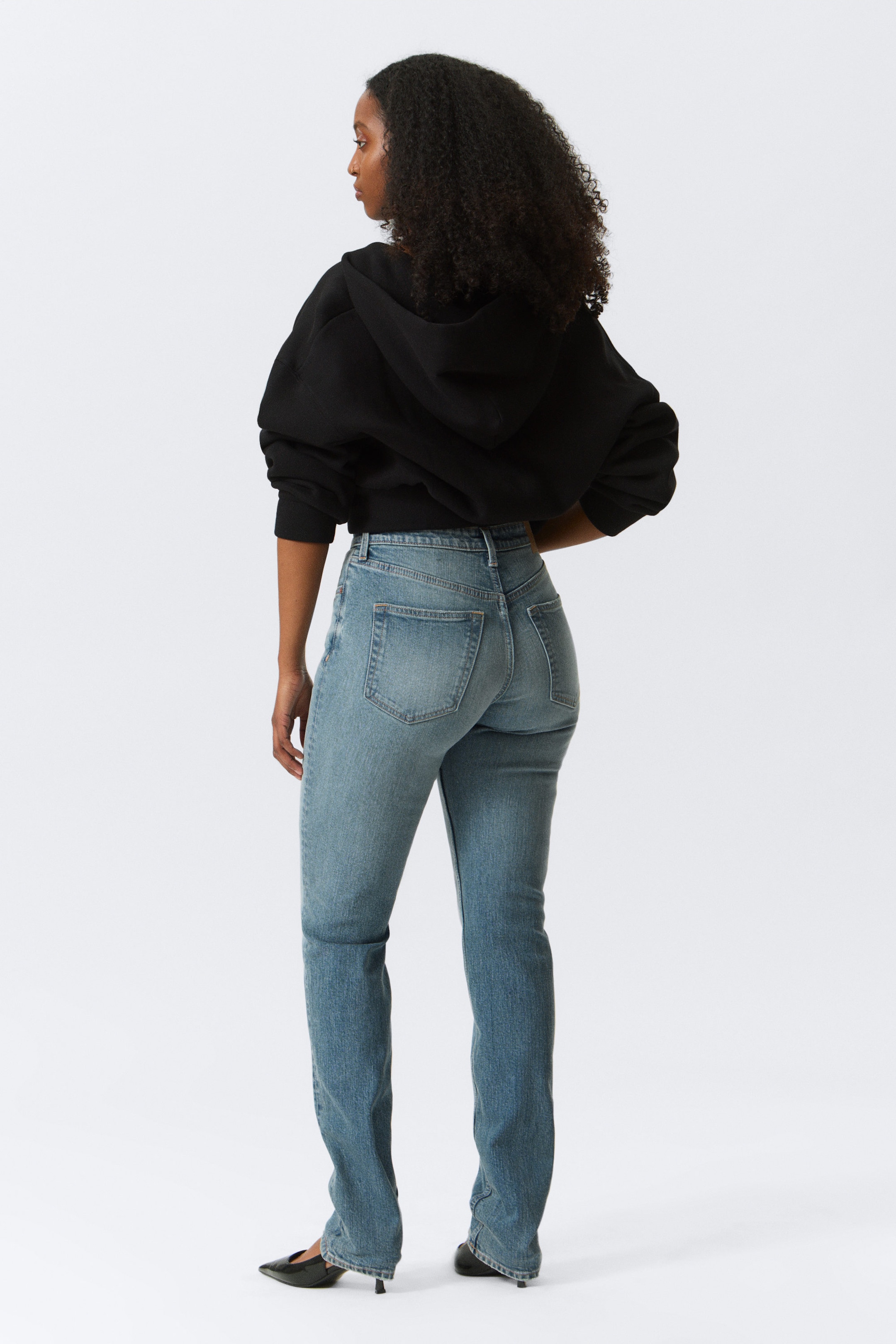 Blue Horses - Medium Blue - Vega Curve High Waisted Slim Leg Jeans - 3