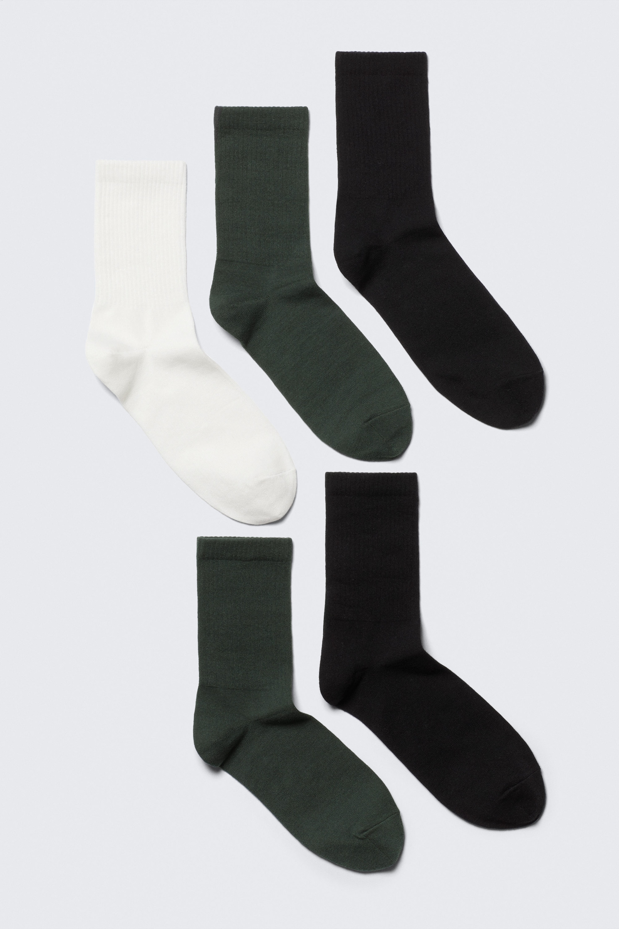 Dunkelgrün-Mix - 5er-Pack Sportsocken
