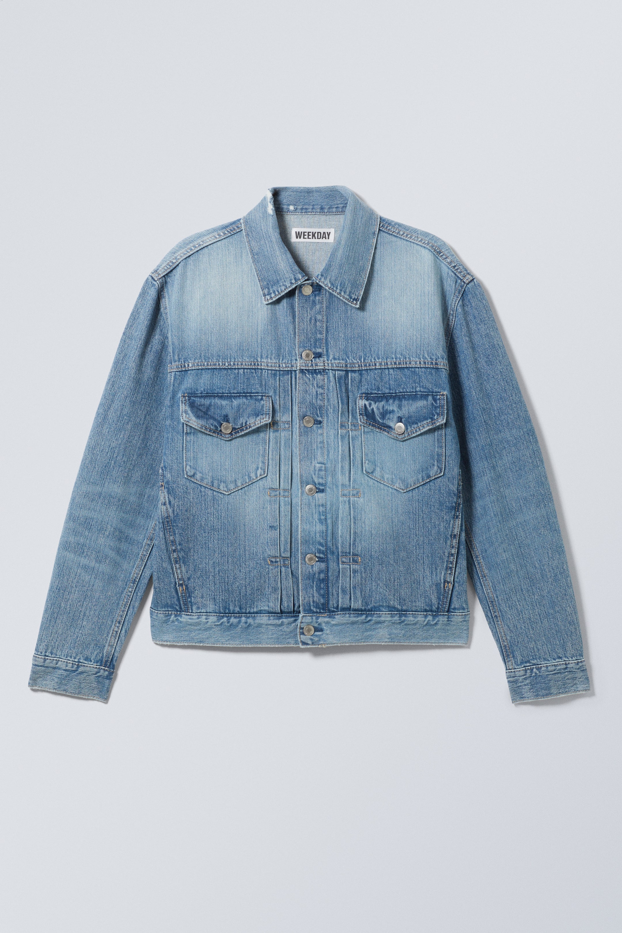 Blue Stream – middels blå - Relaxed Fit Denim Jacket - 1