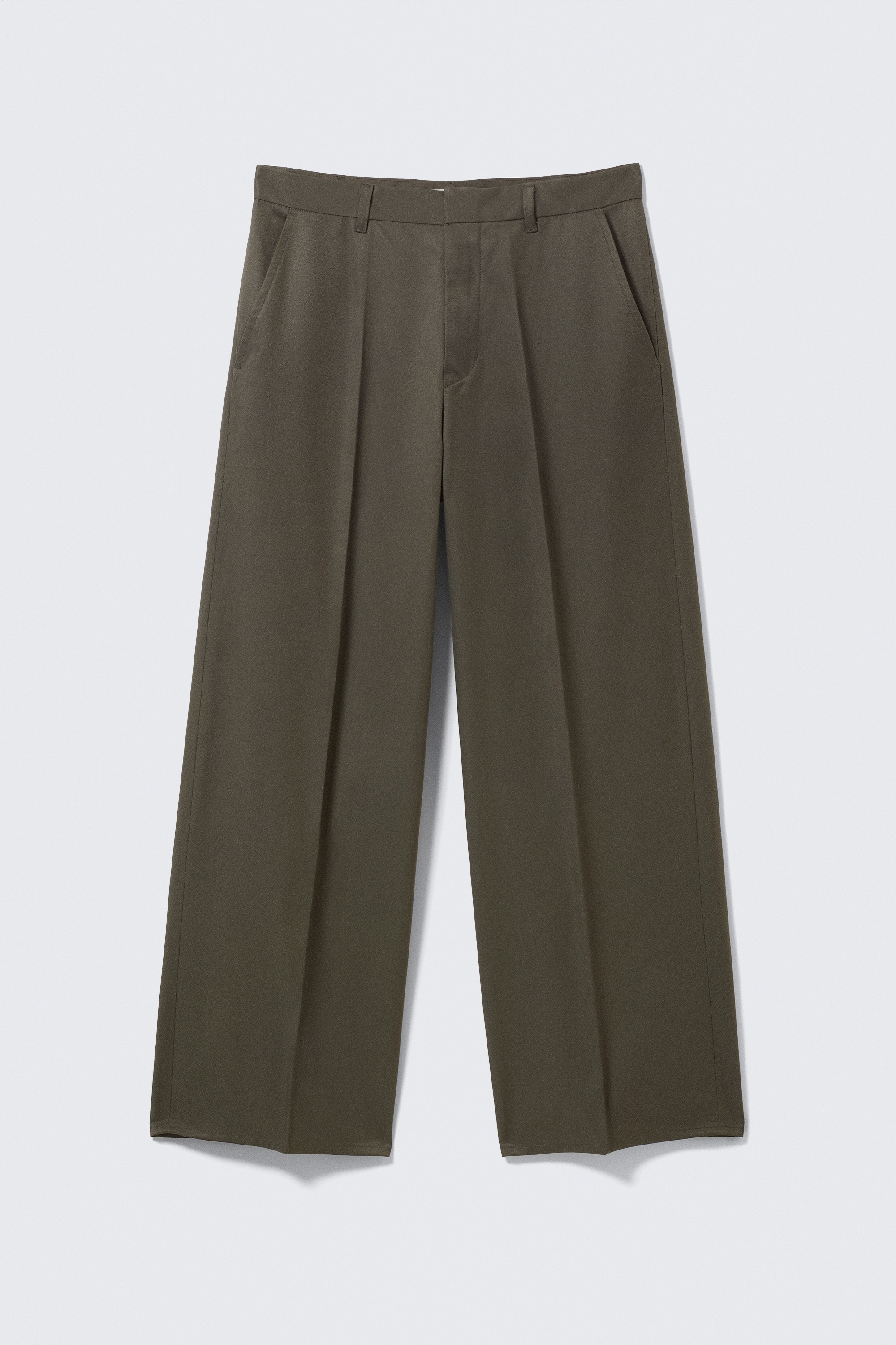 Emil Oversized Chino Trousers - Dark Grey/Black