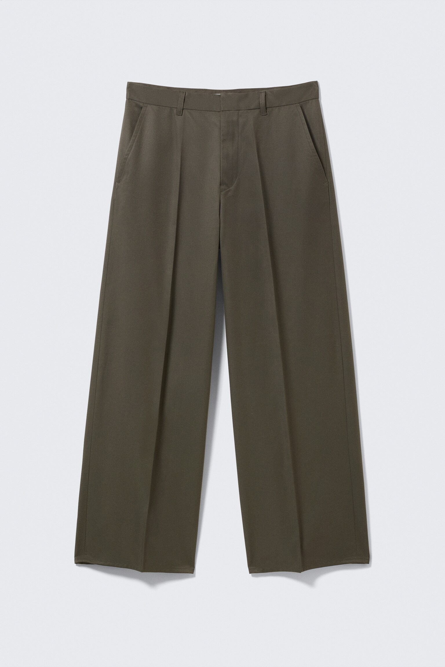 Loose Fit Twill Chino Trousers - Dark Grey/Black - 2