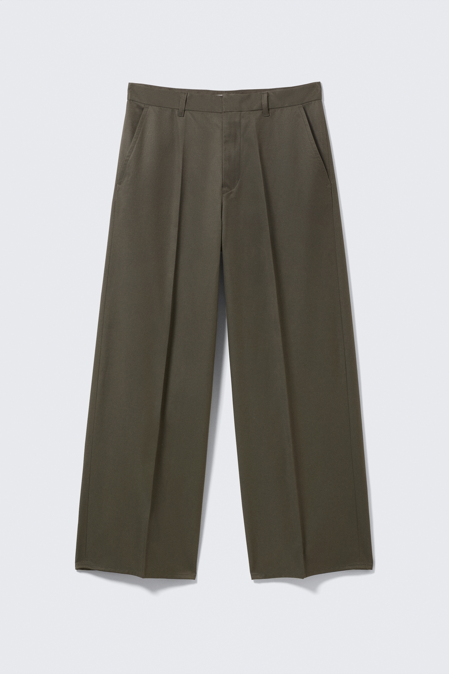 Loose Fit Twill Chino Trousers - Donkergrijs/Zwart - 2