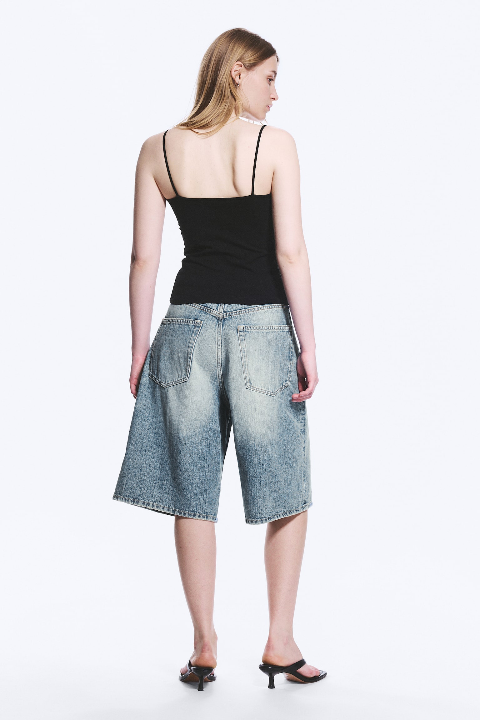 Bawełniany podkoszulek z dekoltem w serek 2-pak - Czarny/Jasny zakurzony róż/Czarny/Biały - 5