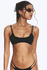 Noir - Haut de maillot à plusieurs épaisseurs - 0