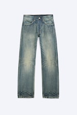 Hazy Blue - Medium Blue - Anti uniseks rechte jeans met lage taille - 0
