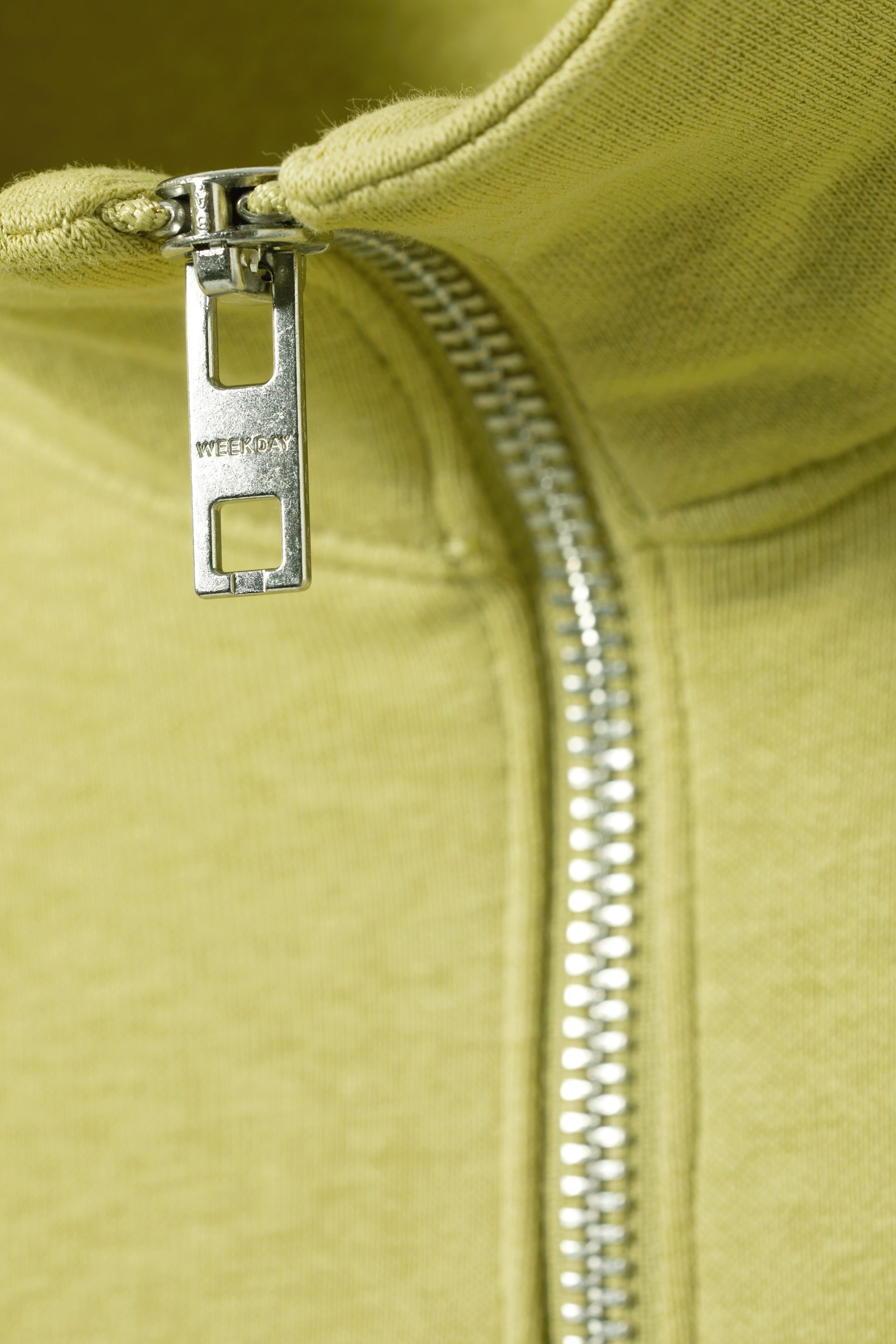 Dusty Yellow - Oversized Half-zip Sweatshirt - 1