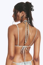 Dusty Light Grey - Triangle Bikini Top - 2