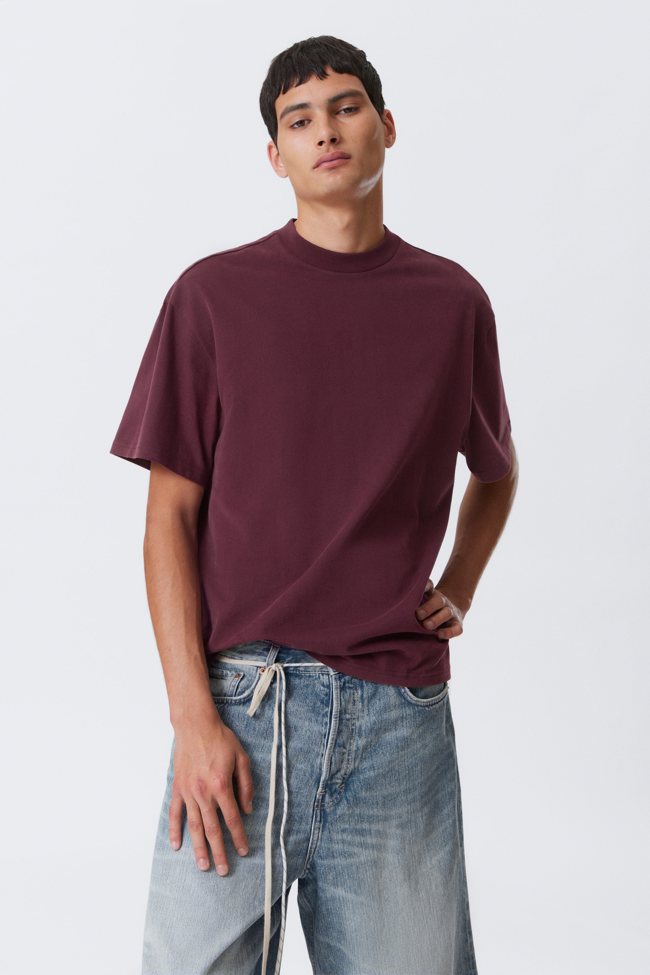 Grösseres Bild ansehen: Großartiges Heavyweight-T-Shirt - Dunkelrosa - HERREN | H&M CH 1
