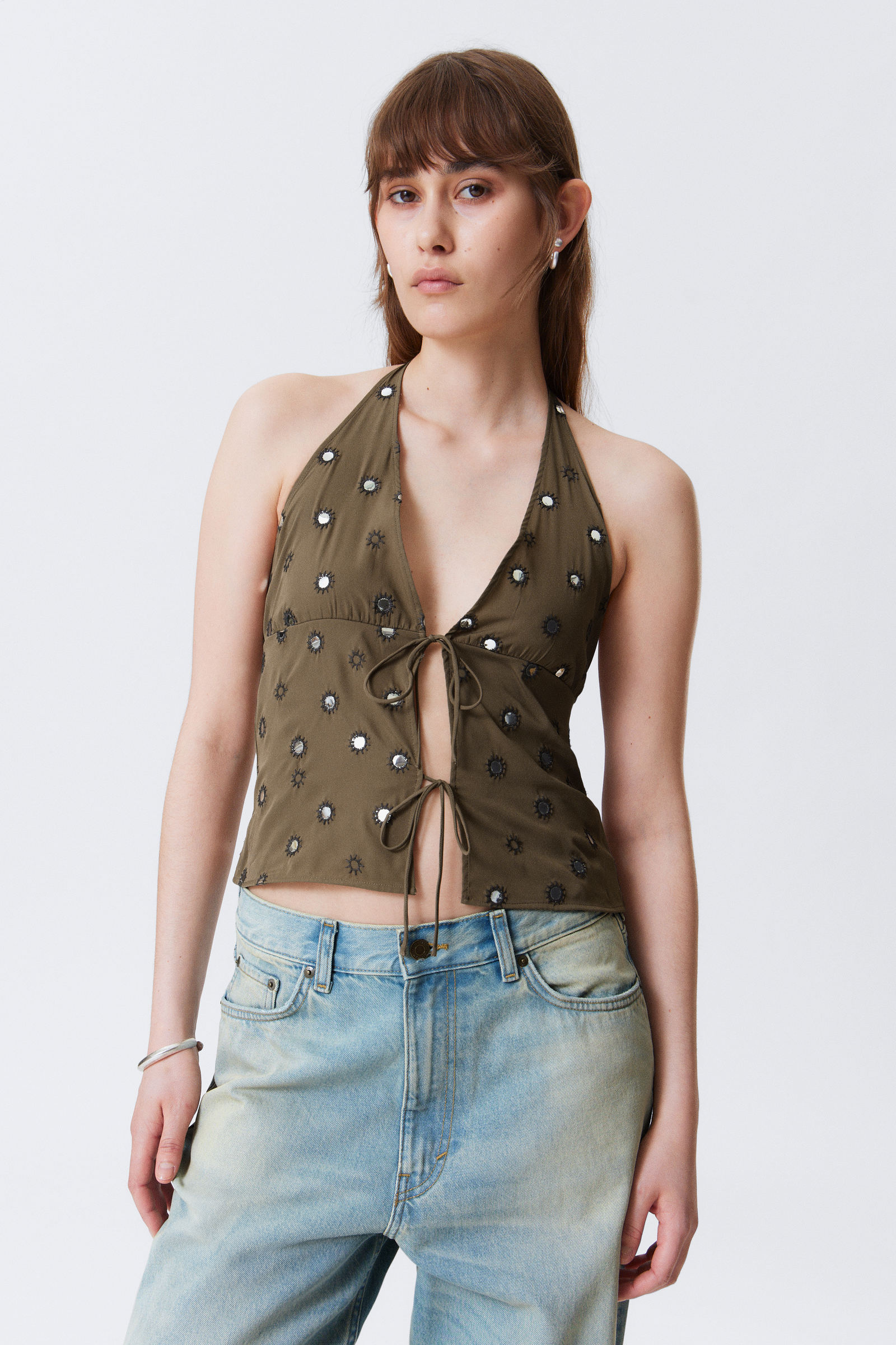 新品☆Halterneck Back Slit Kinit Top Women's Halterneck Tops - Shop Tops Online