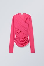 Rosa - Langarm-Wickeltop Larah - 0