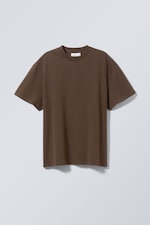Dunkelbraun - Großartiges Heavyweight-T-Shirt - 0