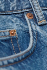 90s Blue - Medium Blue - Imoo Low Rise Loose Wide Leg Jeans - 6