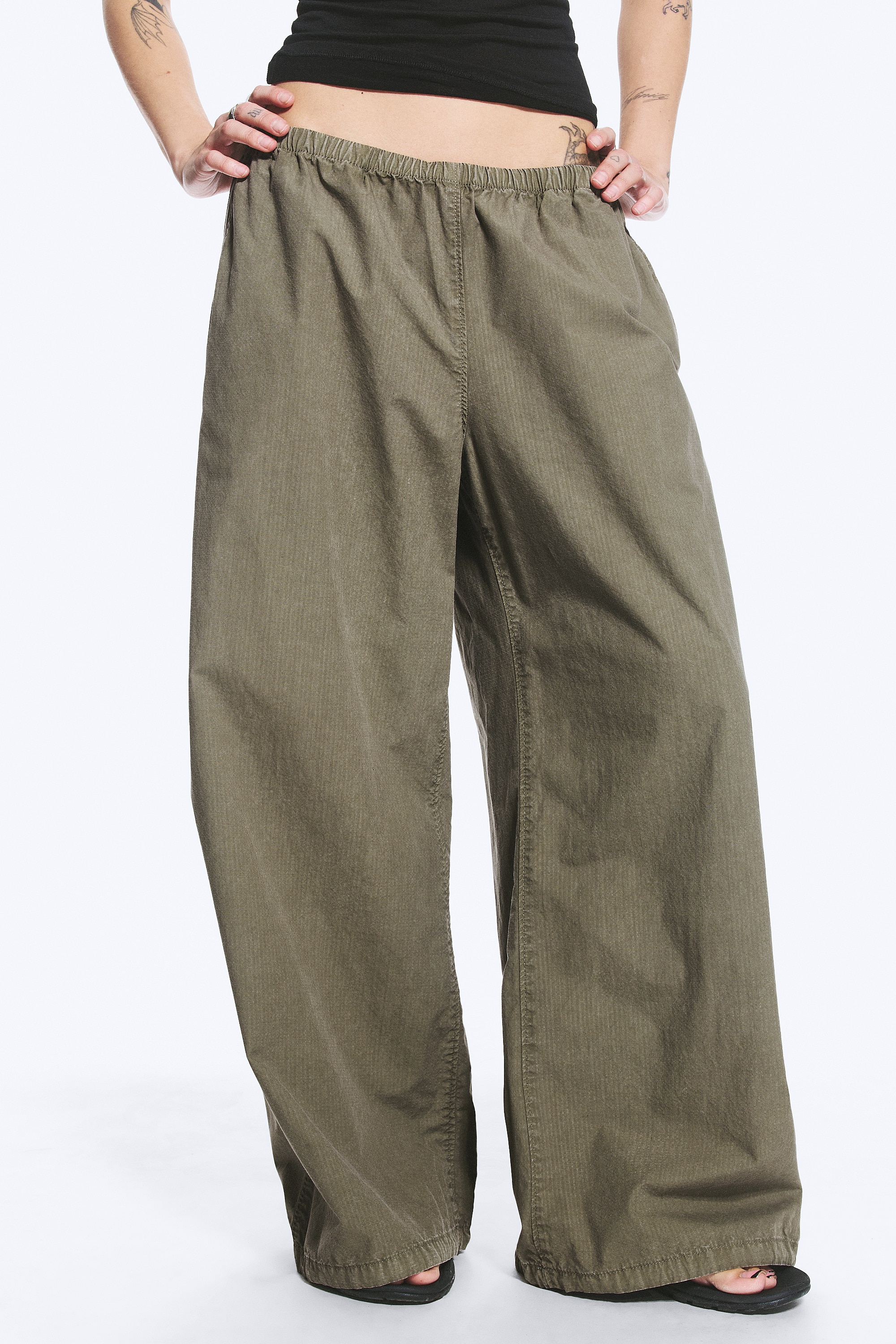 Low Rise Pull-on Ripstop Trousers