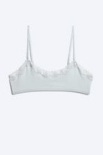 Dusty Light Grey - Scooped Soft Lace Bra - 3