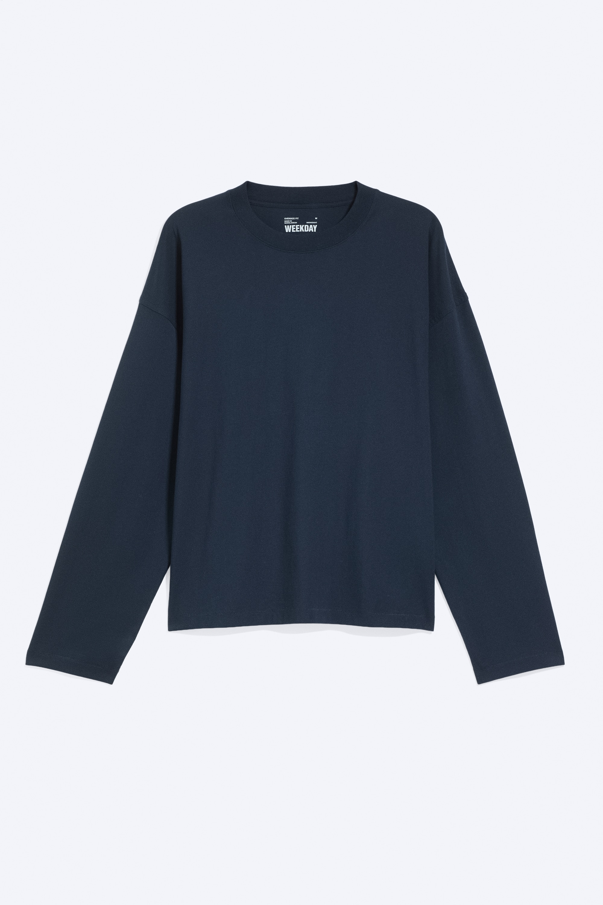 Oversized long-sleeved boxy - Dark Blue/White/Black