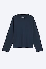 Dark Blue - Oversized long-sleeved boxy - 0