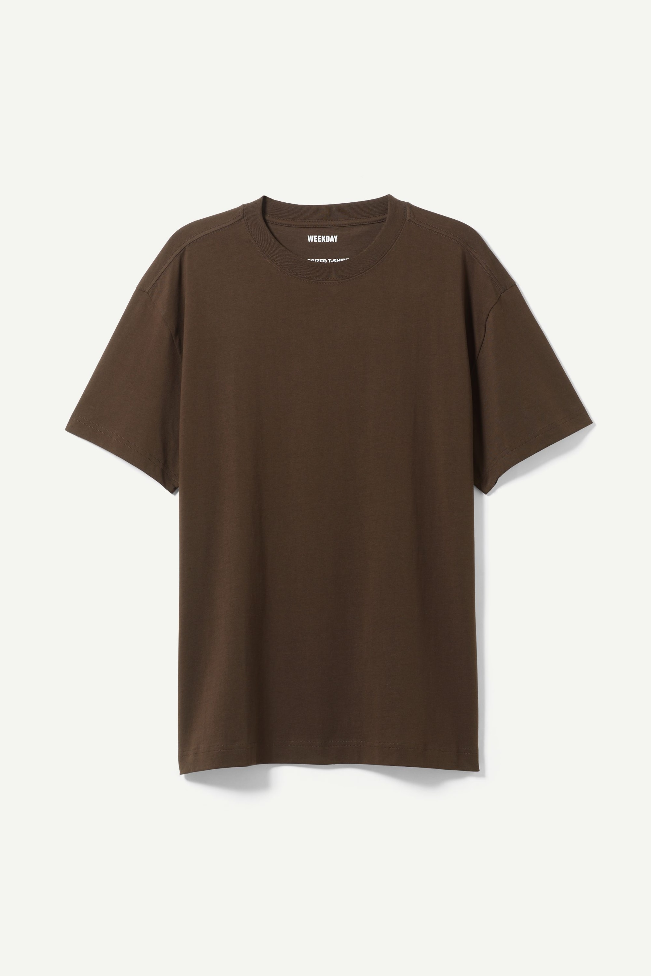 Brown - Oversized Heavyweight T-shirt - 0