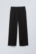 Black - Low Rise Straight Leg Suiting Trousers - 0