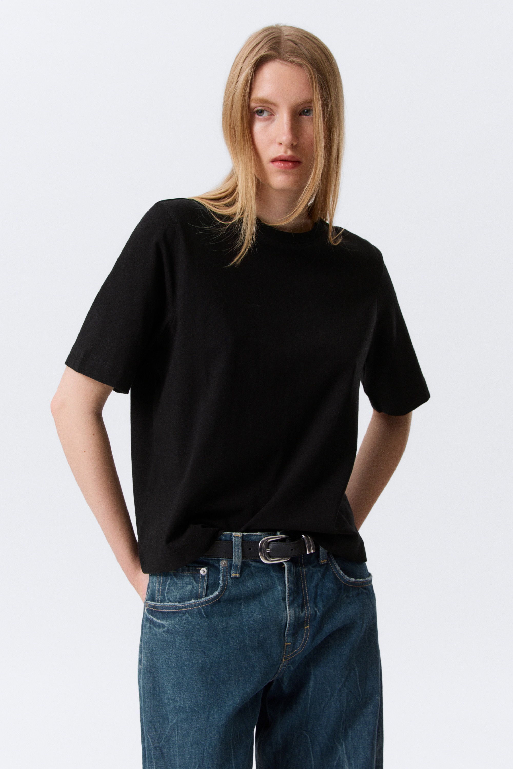 T-shirt Perfect boxy - Nero/Bianco/Blu scuro
