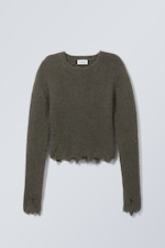 Dark Green - Tyra Knitted Sweater - 0