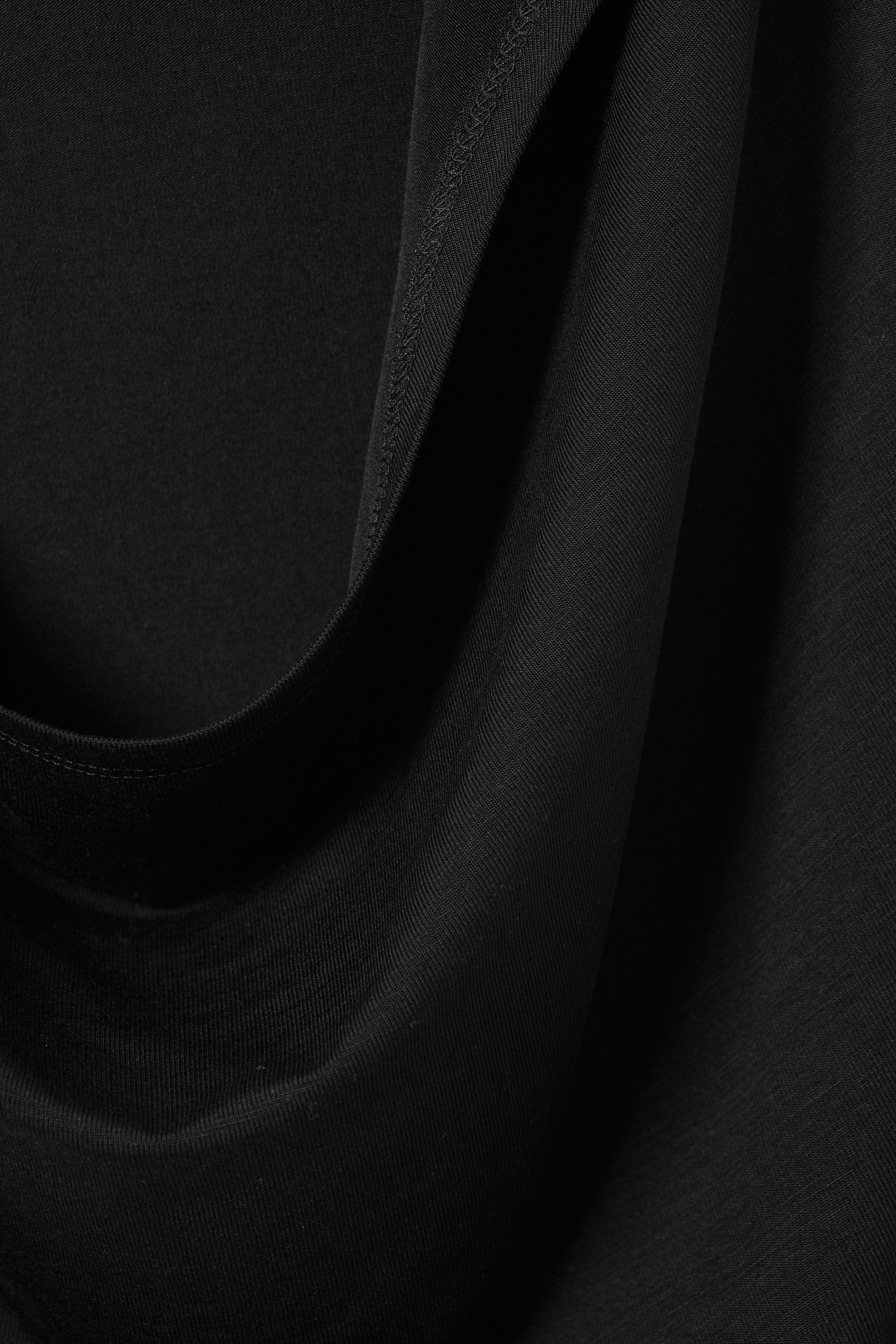 draped hooded sleeveless lyocell top - Black | Weekday WW