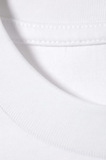 White - Cap-Sleeved Boxy Cotton T-shirt - 1