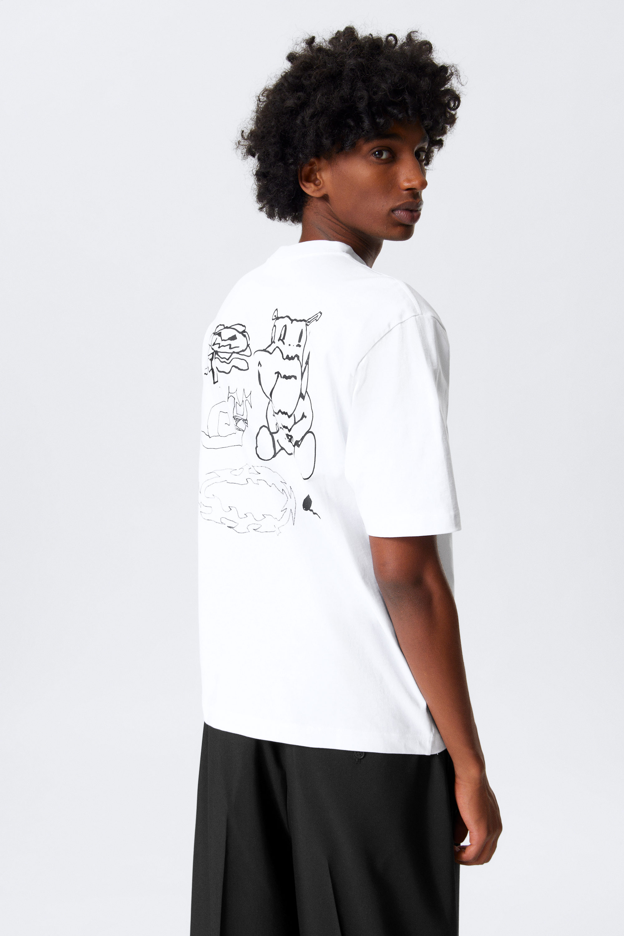 White - House Party - Relaxed Graphic Printed T-shirt - 1