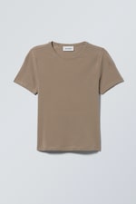 Brown - Schmal geschnittenes T-Shirt - 0