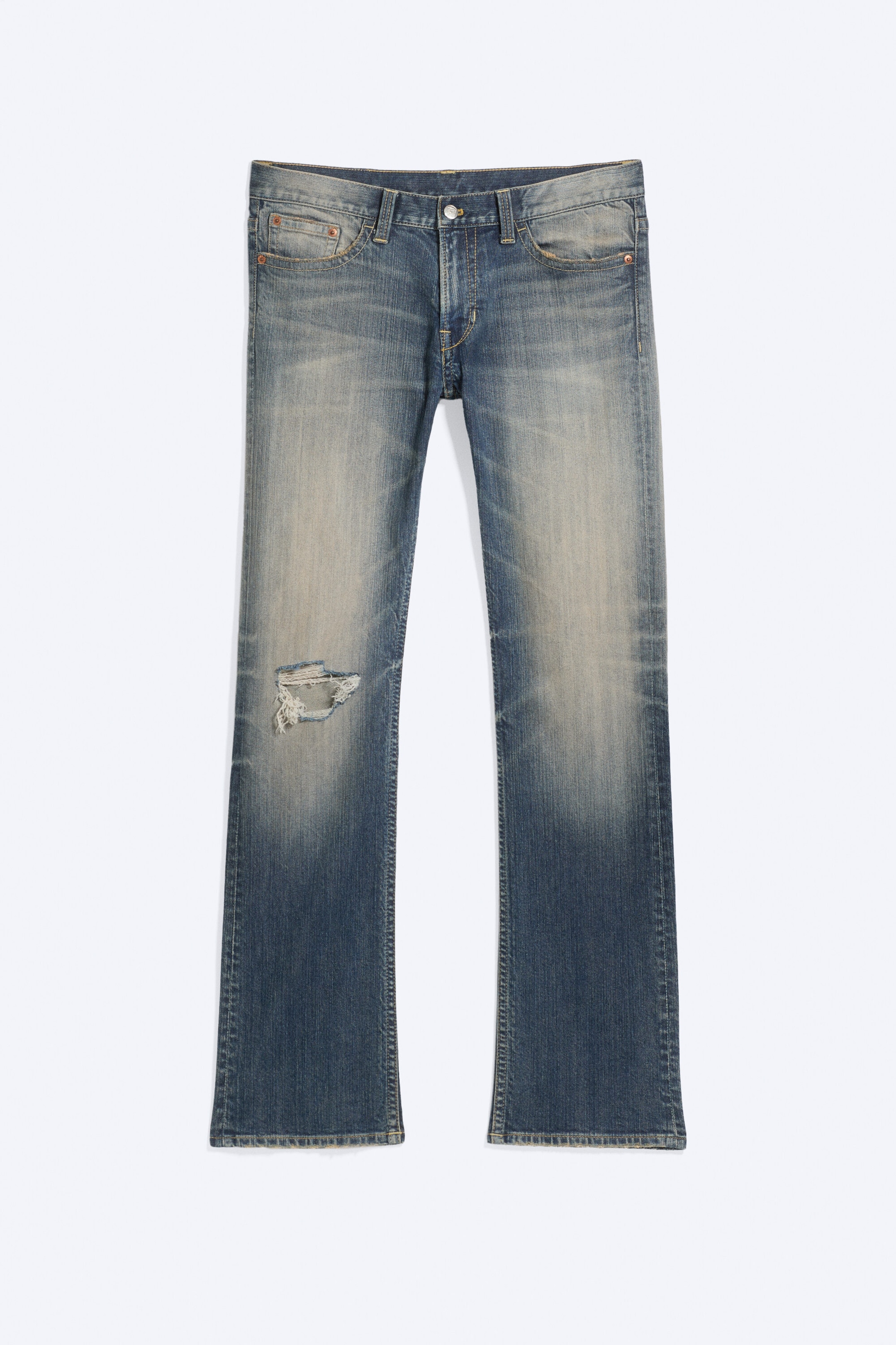 Sunset Blue – mørkeblå - Struggle bootcut-jeans med lavt liv og smal passform - 5