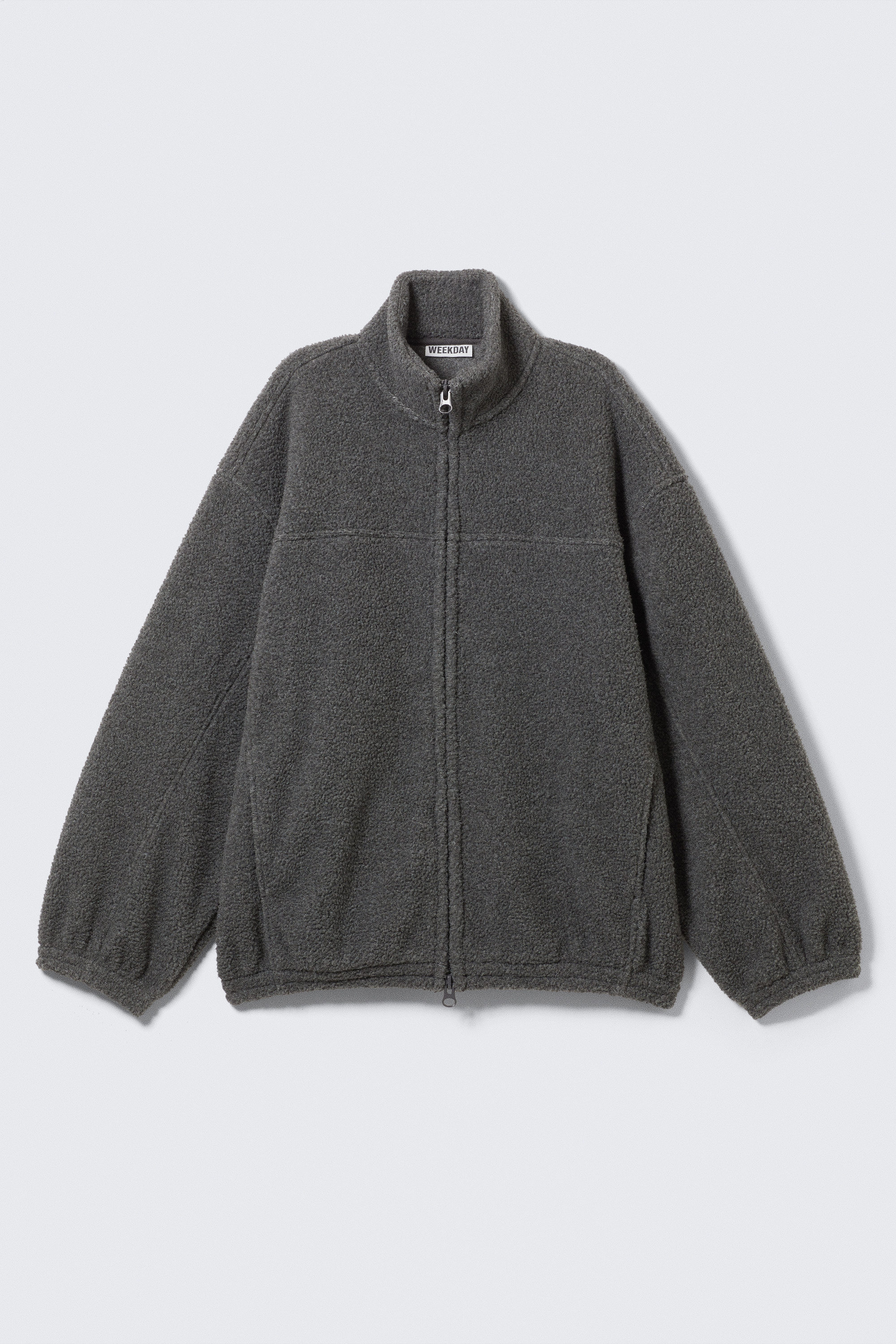 Dark Grey Melange - Fleece Zip Jacket - 3