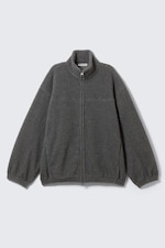 Dark Grey Melange - Fleece Zip Jacket - 0