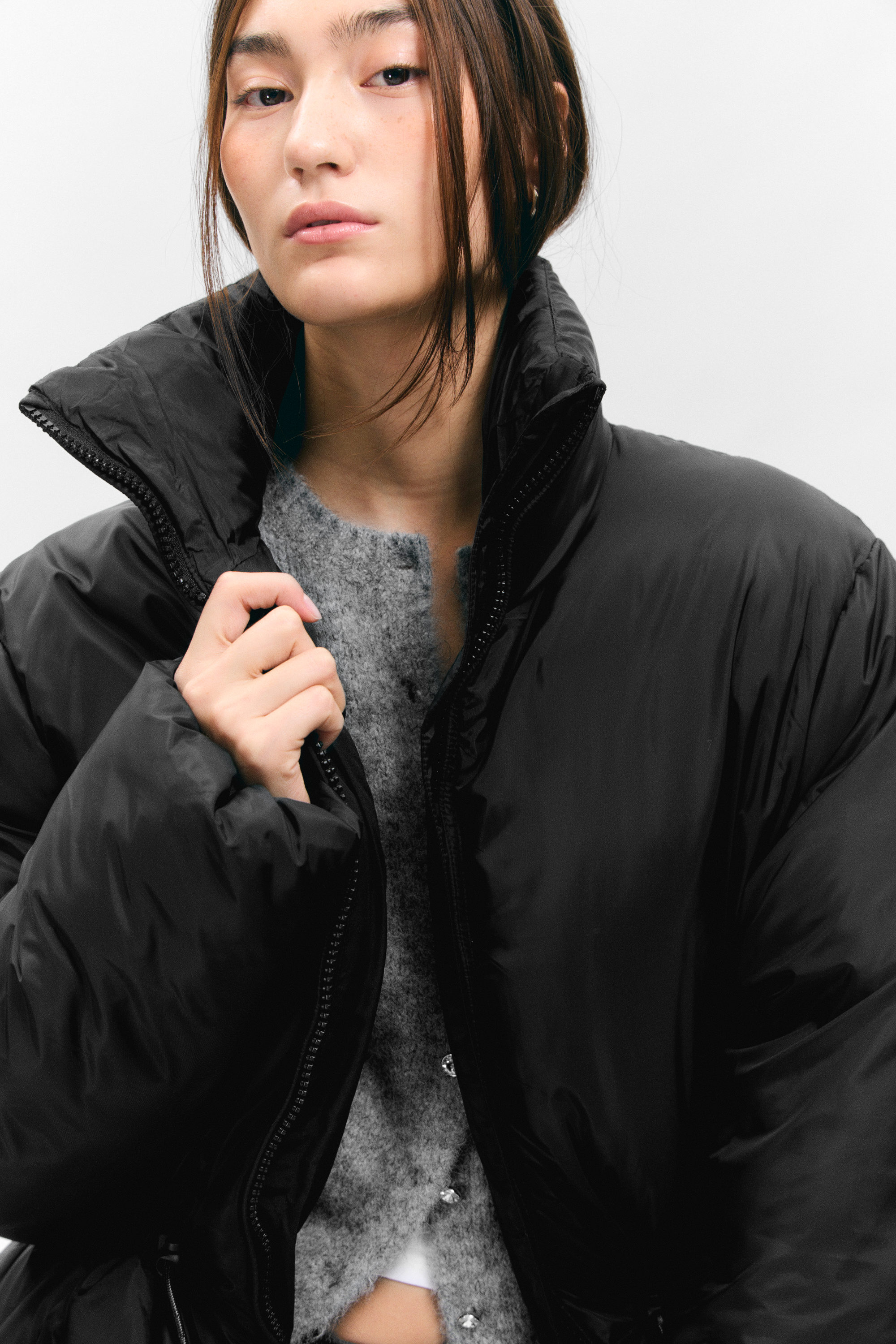 Zwart - Oversized pufferjack - 2