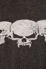 Tvättad svart - Skull Flame - Långärmad Grafisk T-shirt - 5