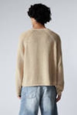 Beige - Relaxed Raglan-Sleeved Knitted Sweater - 2