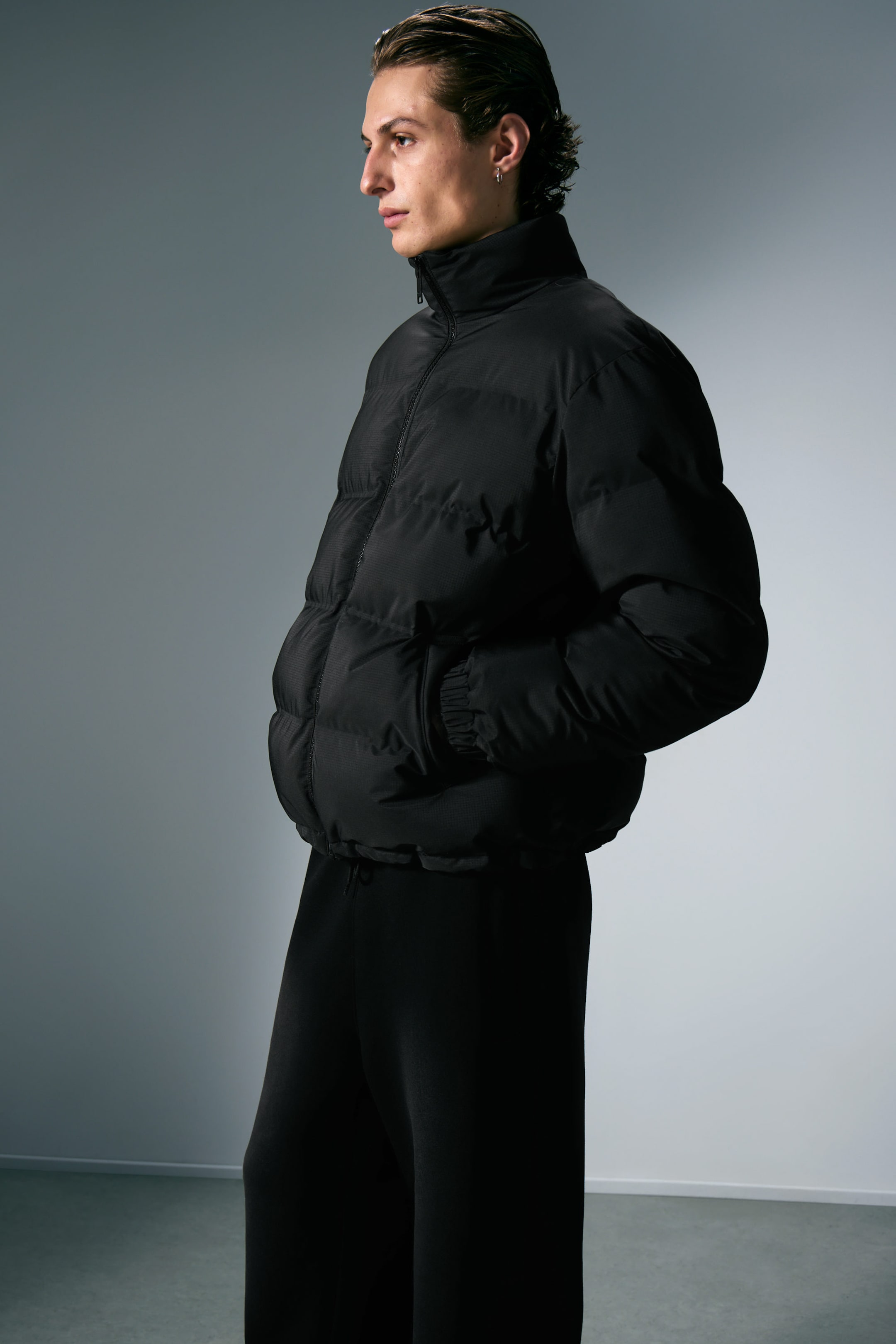 Black - Cole Puffer Jacket - 1