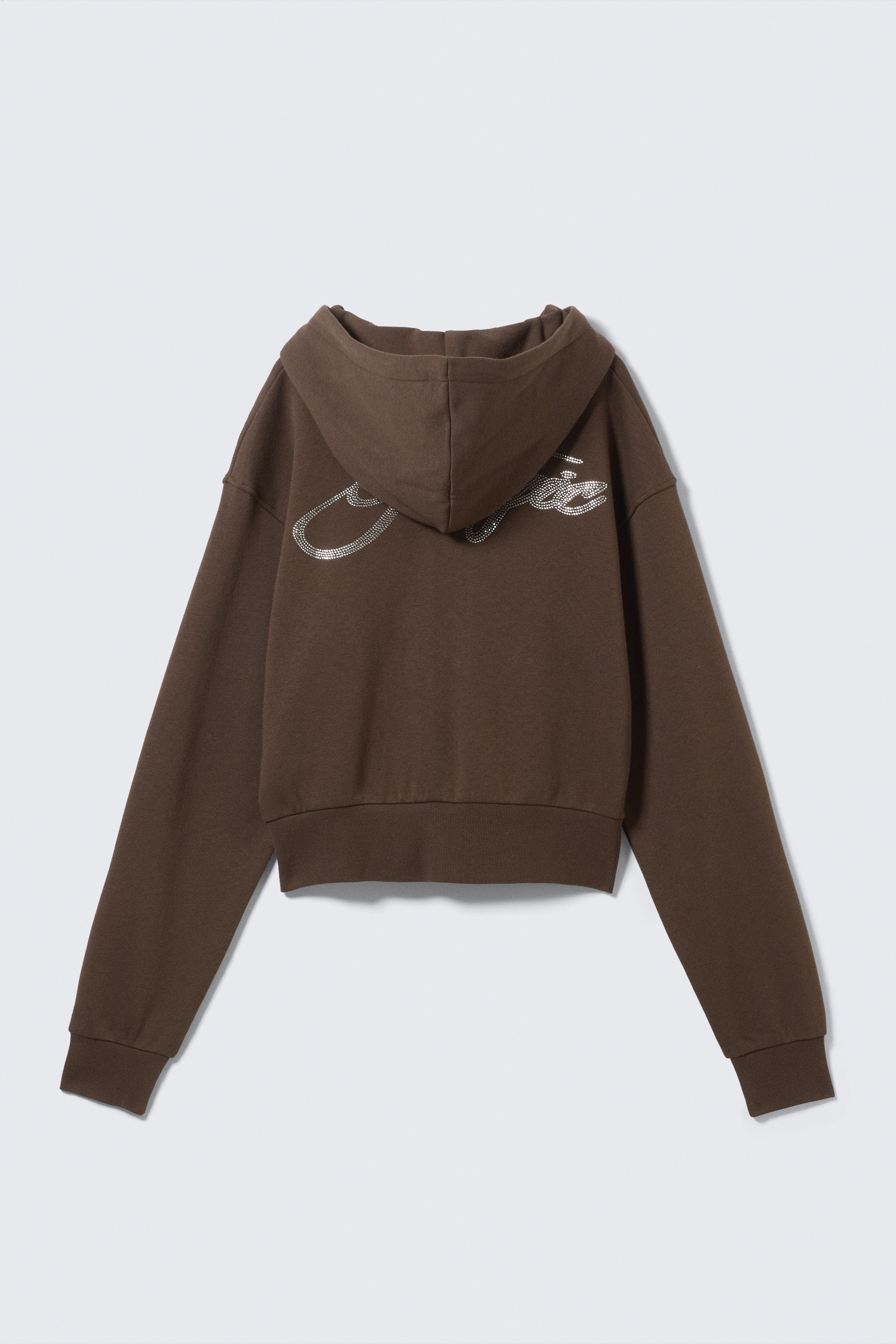 Short Zip Hoodie - Dark Brown - Magic/Pink - Magic/Washed Light Beige