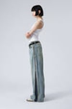 Seventeen Blue - Mittelblau - Nebula Loose Wide Leg Zip Jeans - 2