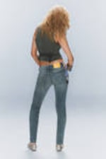 Puddly Blue - Sleezie Low Rise Skinny Jeans - 2