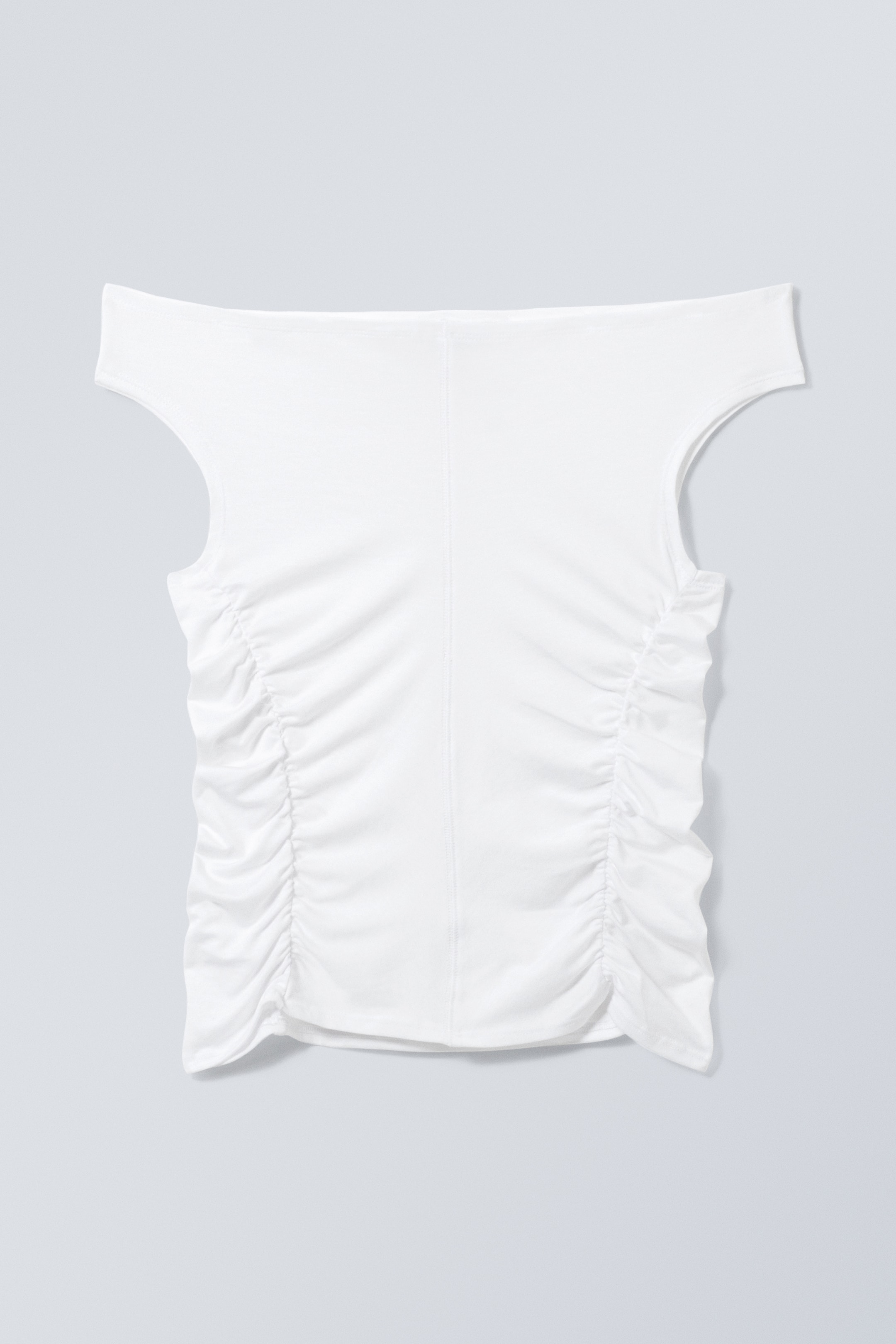 Grotere afbeelding bekijken: Off-shoulder top met ruches - Wit - DAMES | H&M NL 1