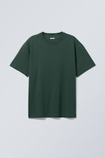 Dunkelgrün - Schweres Oversized-T-Shirt - 0