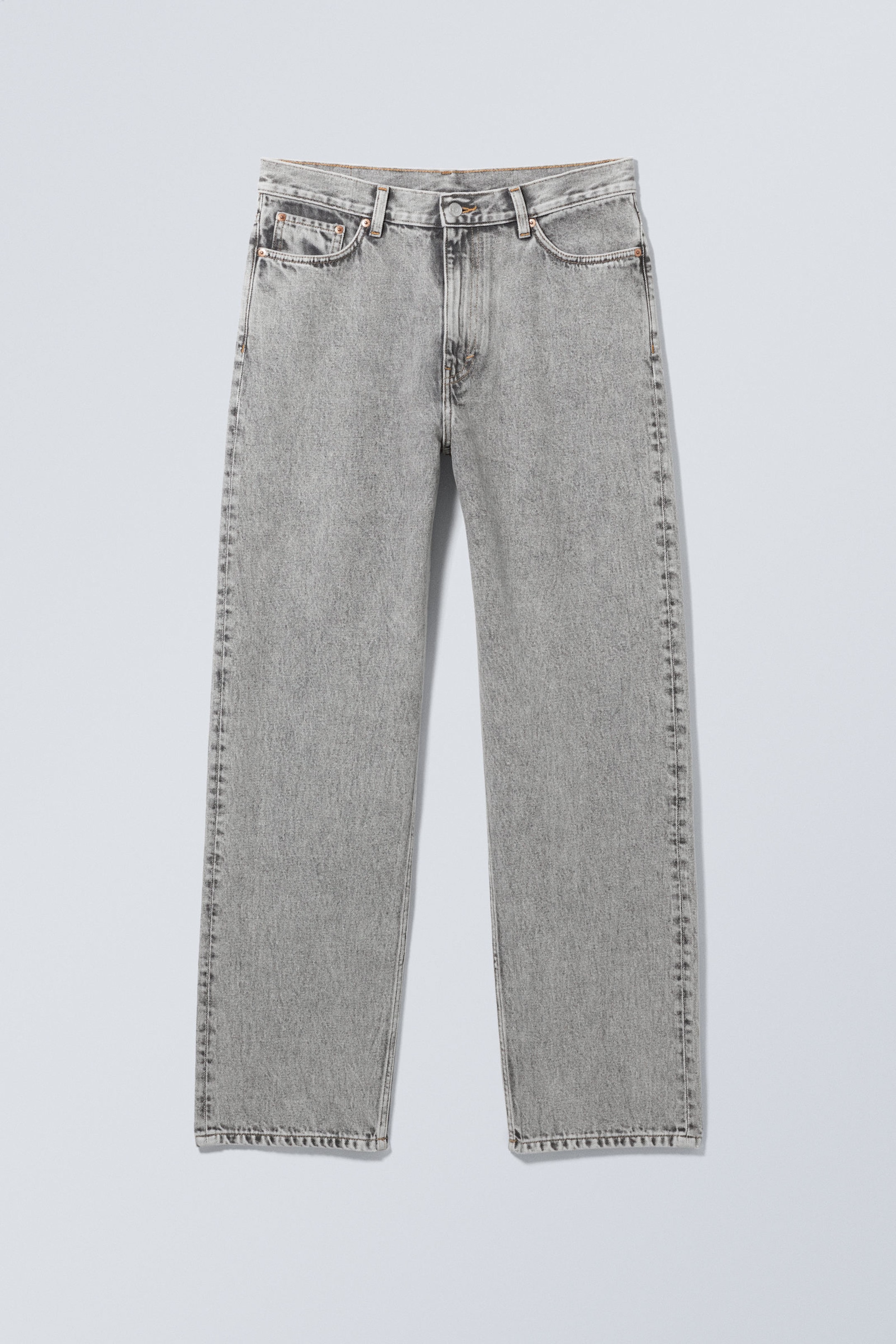 Monolith Grey - Light Grey - Galaxy Loose Straight Leg Jeans - 11