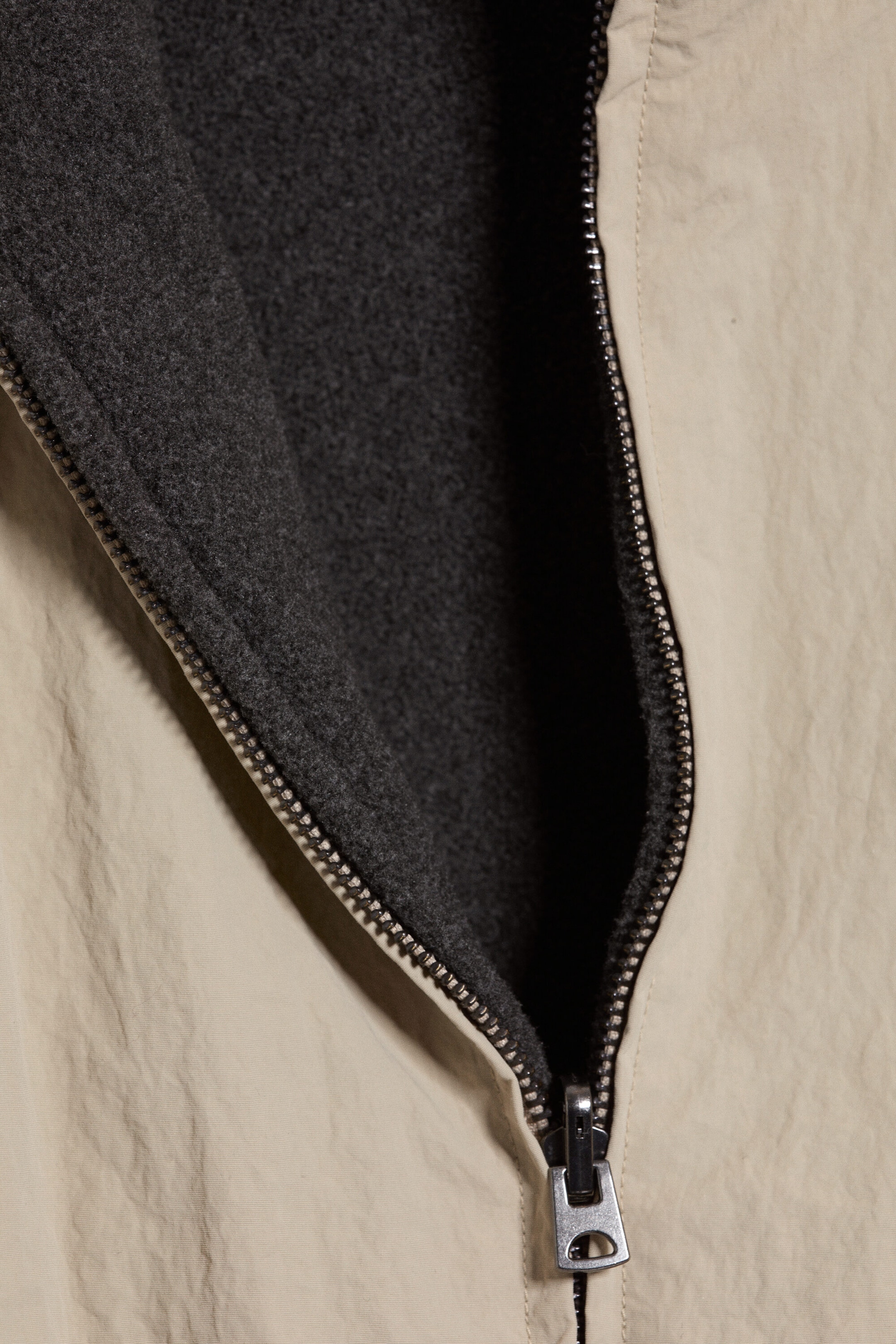 Beige poudré - Veste nylon oversize - 5