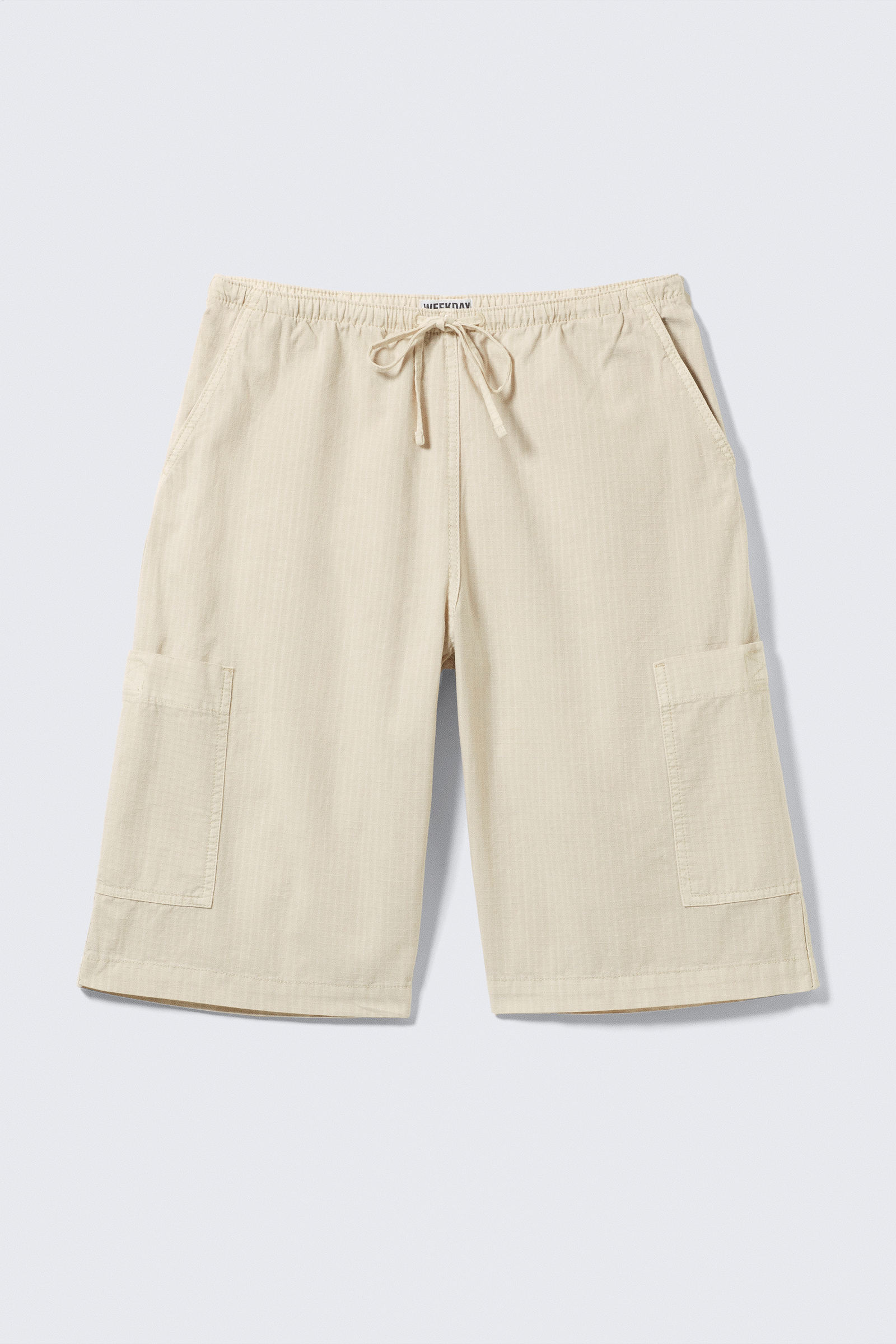loose fit ripstop cargo shorts - Light Beige | Weekday EU