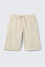 Beige clair - Short cargo Loose Fit en ripstop - 0