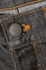 Ash Black - Schwarz - Astro Mid Waist Loose Baggy Unisex Jeans - 1