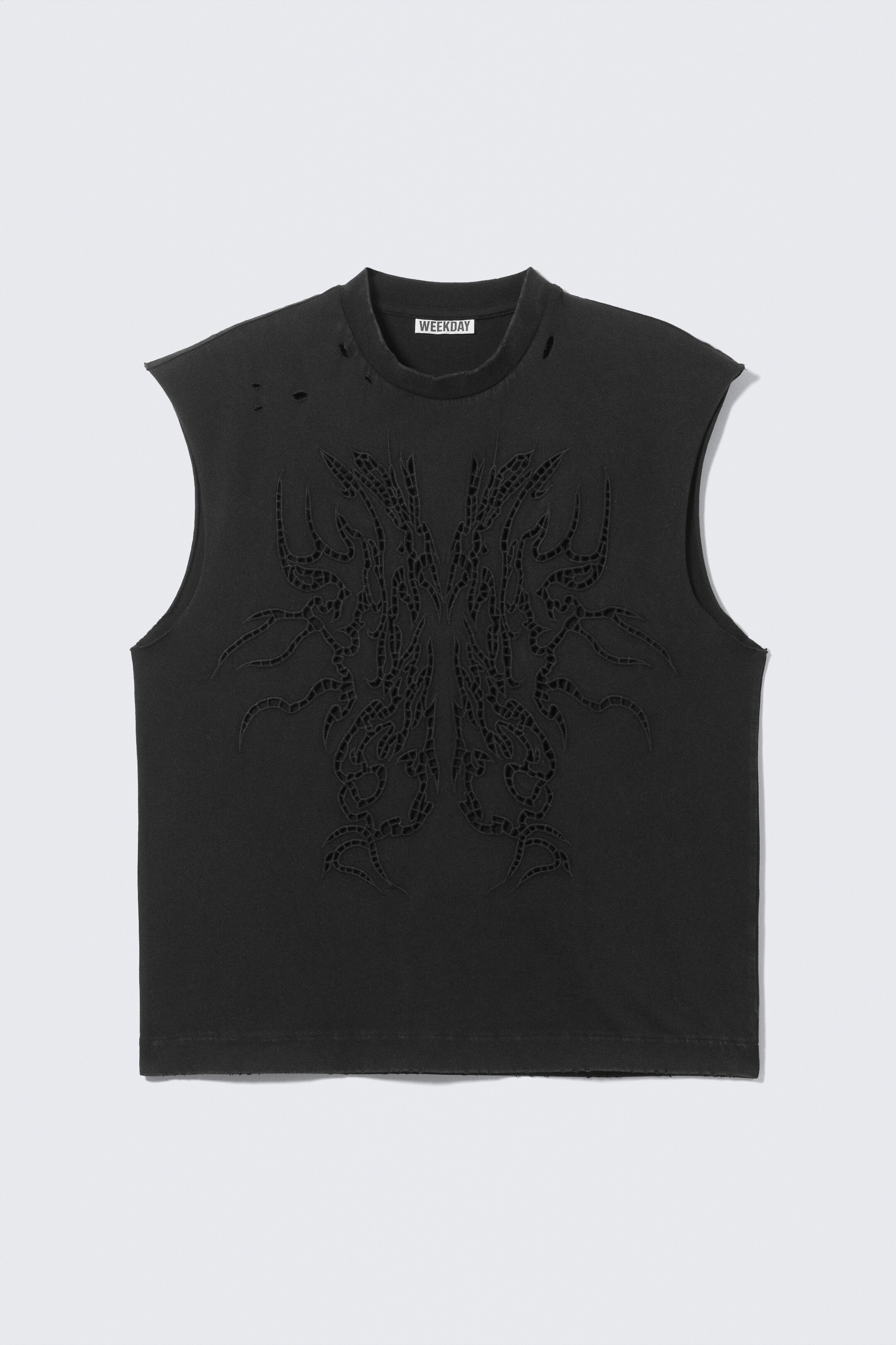 Visa större bild: Broderie Anglaise-linne - Svart - HERR | H&M SE 4