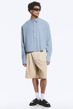 Dusty Blue - Checked - Ruimvallend katoenen overhemd - 1