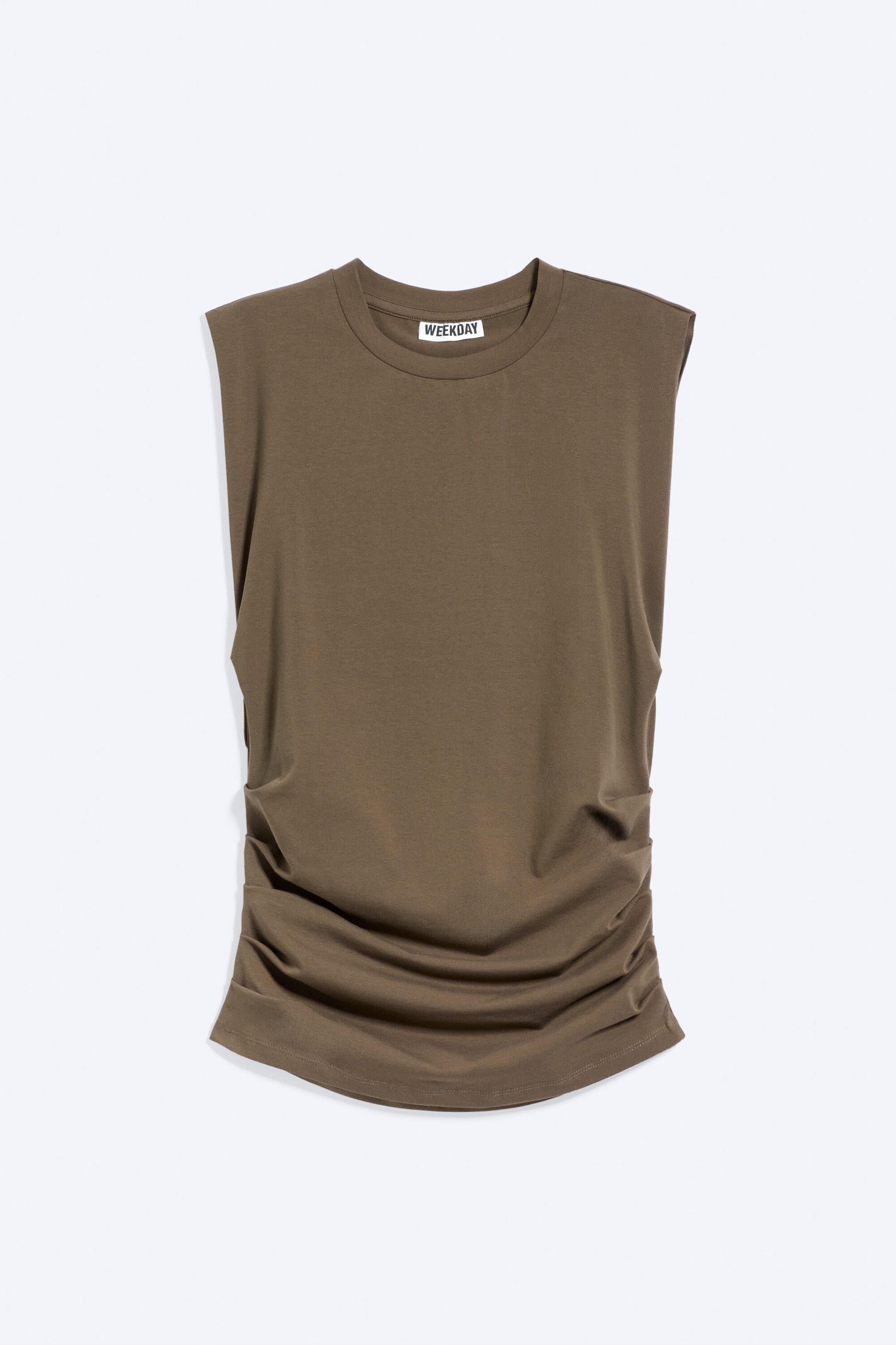 Taupe foncé - Débardeur plissé - 4