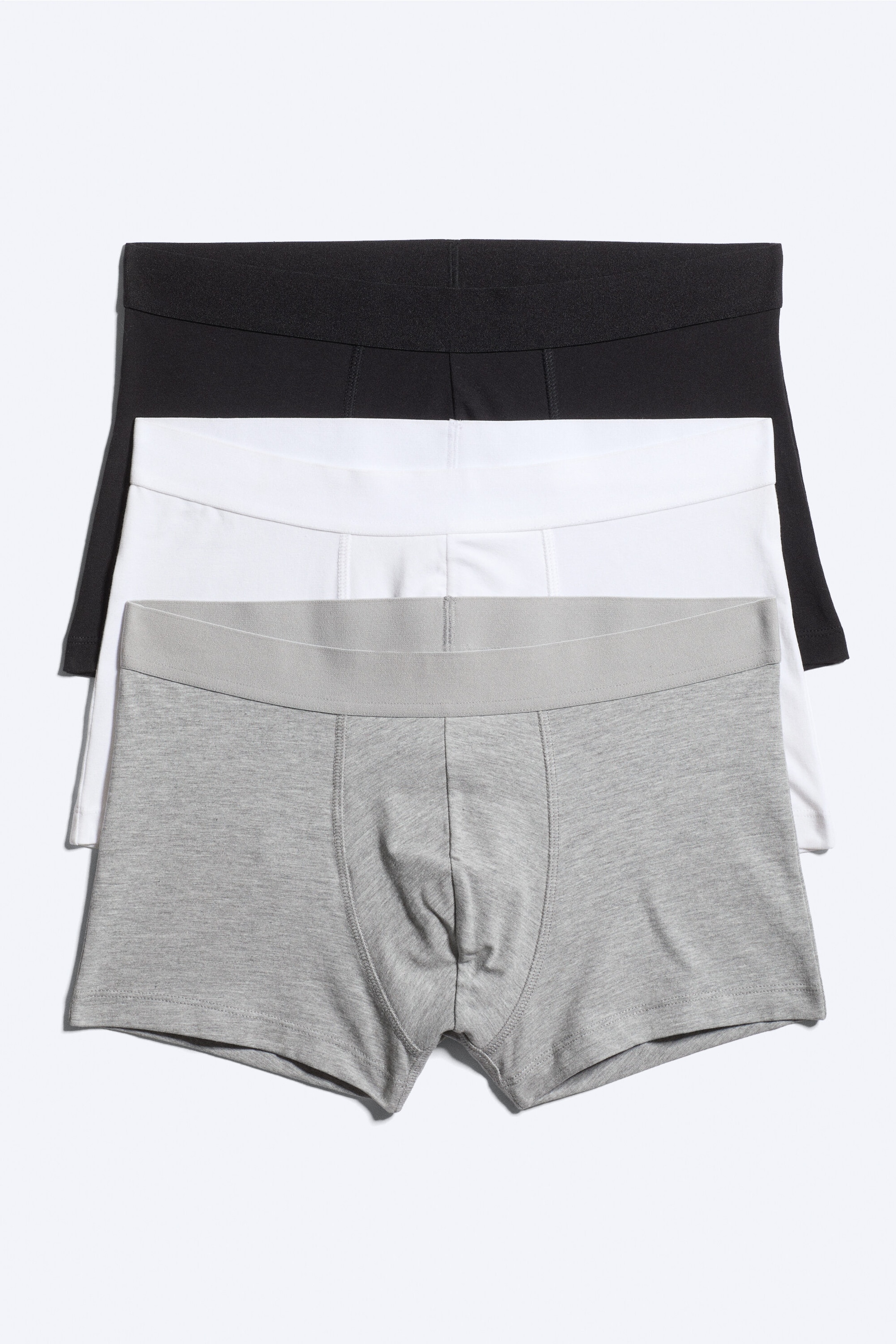 Gris + Blanc + Noir - 3-pack Boxer Trunks